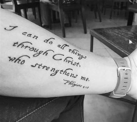 Unleash Your Inner Strength with Philippians 4:13 Forearm Tattoo
